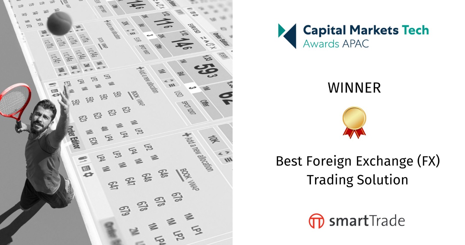 smartTrade Technologies Wins Best Foreign Exchange (FX) Trading Solution at 2025 Capital Markets Technology Awards APAC